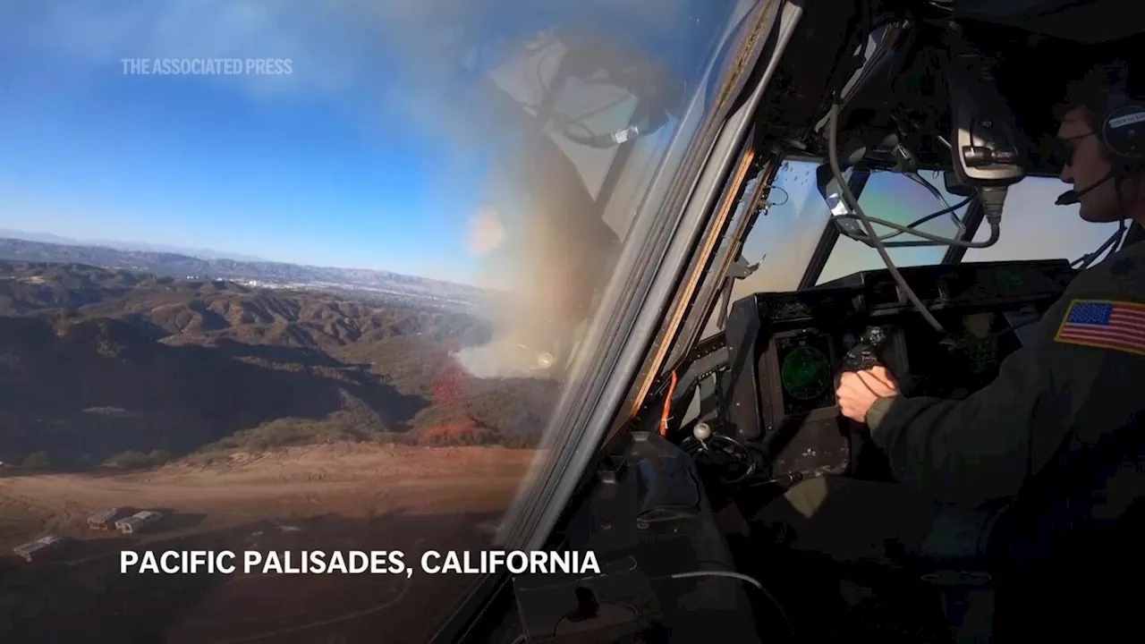 Cockpit video shows Air National Guard plane supporting firefighting efforts in Los Angeles