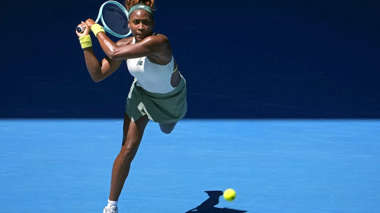 Coco Gauff starts her Australian Open with a straight-sets win over Sofia Kenin