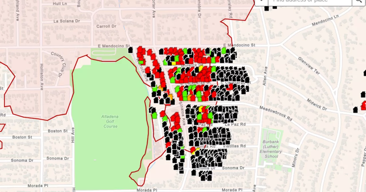 Maps show destruction of Los Angeles-area homes in Palisades, Eaton fire zones