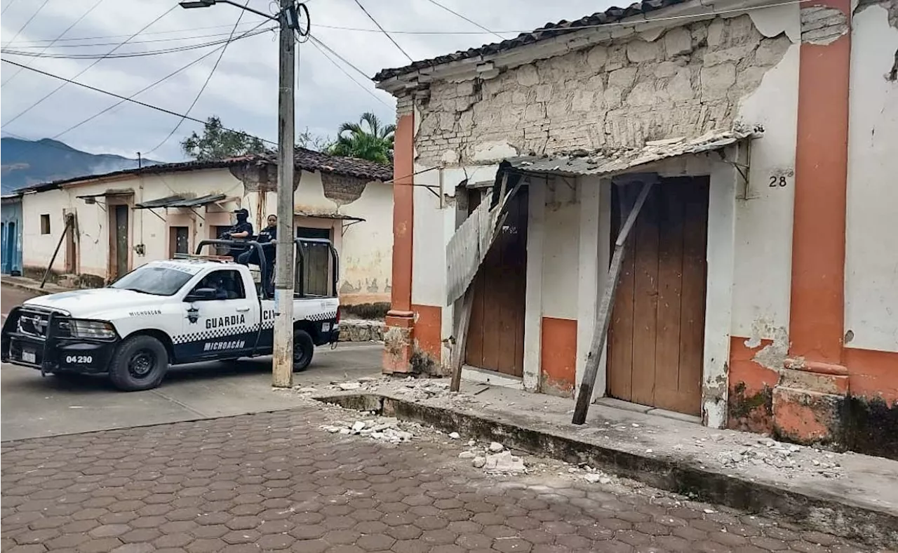 Sismo provoca daños a 25 viviendas en dos municipios de Michoacán