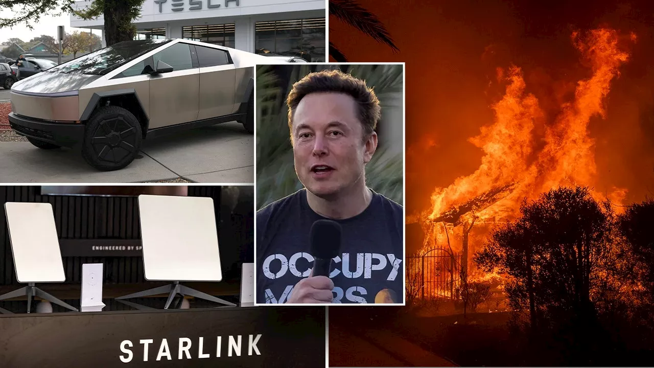 Elon Musk Uses Cybertrucks, Starlink to Help California Wildfire Victims