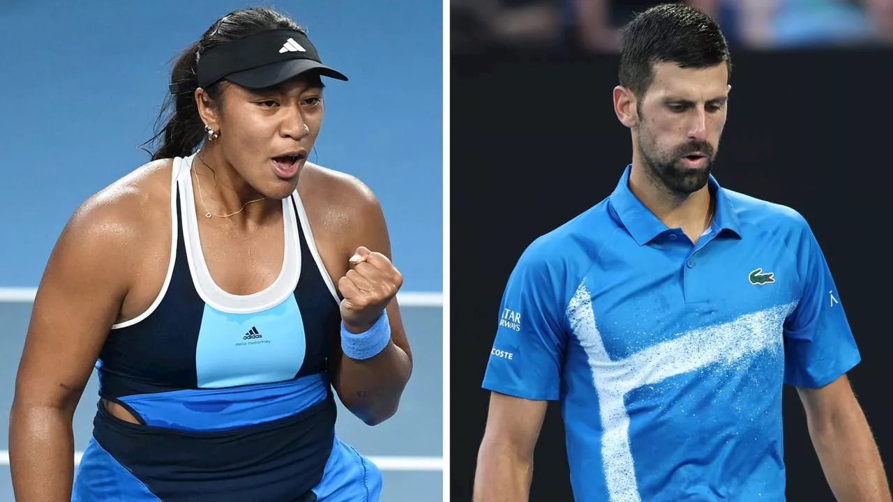 Aiava's Australian Open comeback stuns; Djokovic survives early scare