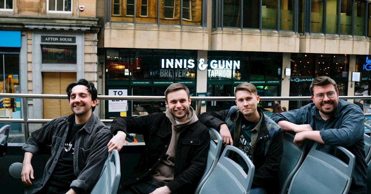 Scottish traditional band treats Glasgow punters to open top bus concert