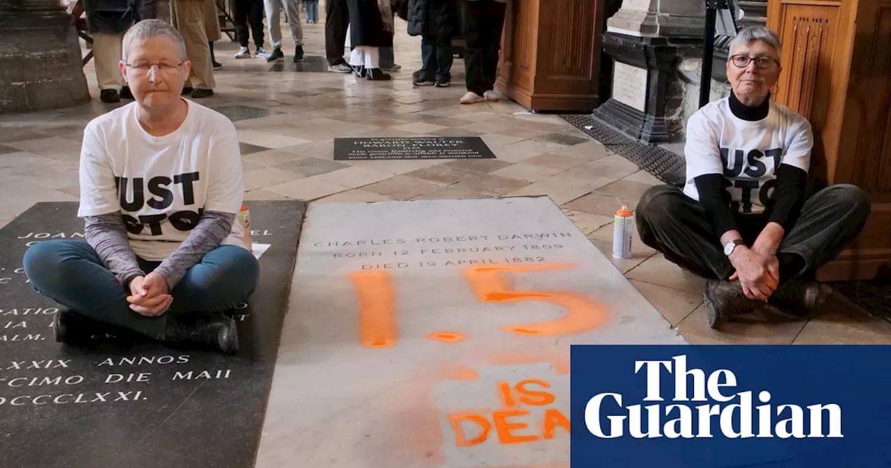 Two Climate Activists Arrested After Spray-Painting Darwin's Grave