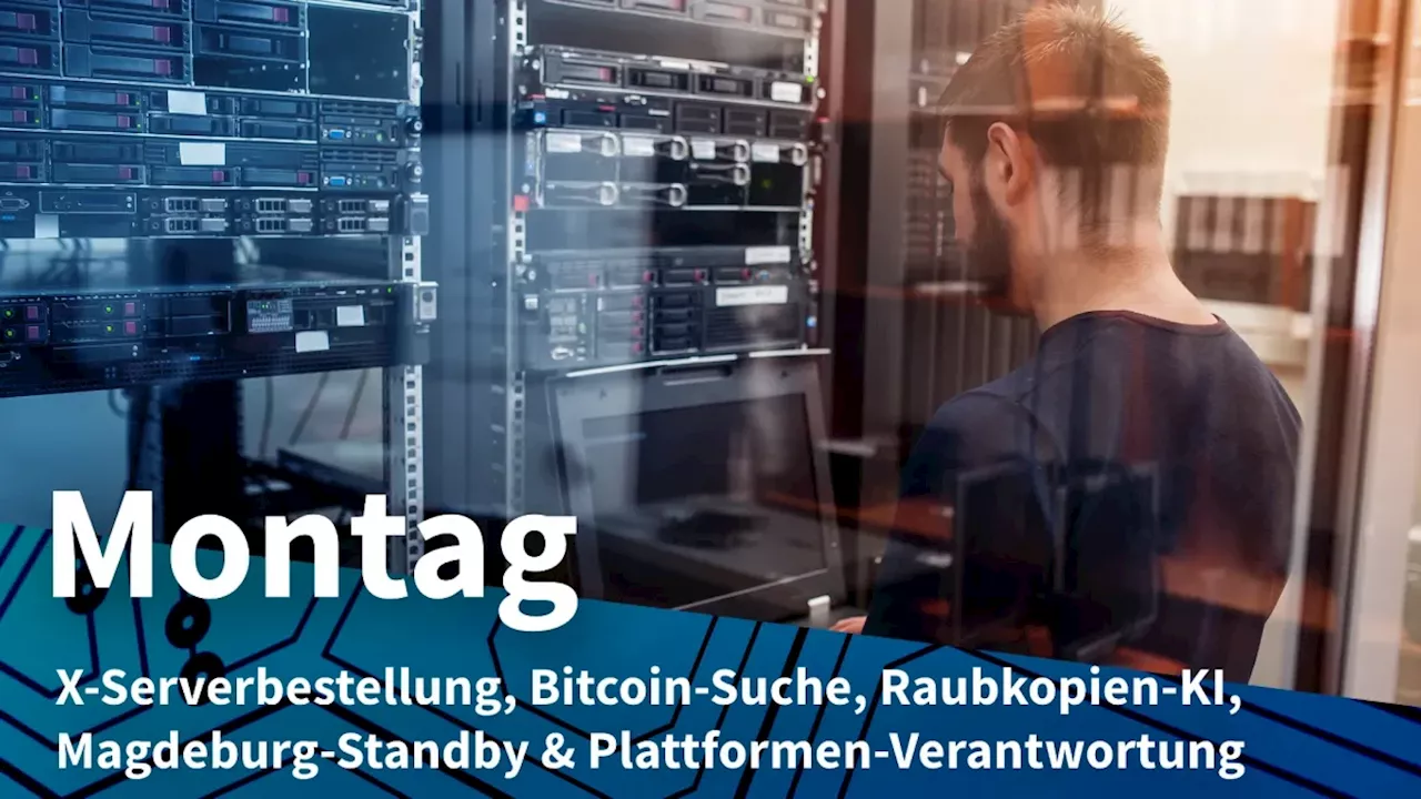 Montag: KI-Server von HPE für X, Ausgrabungen nach Bitcoin-Festplatte untersagt