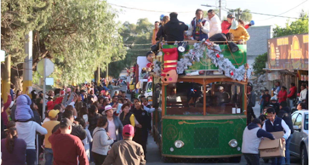 Caravana de Reyes de Texcoco trae alegría a miles de familias