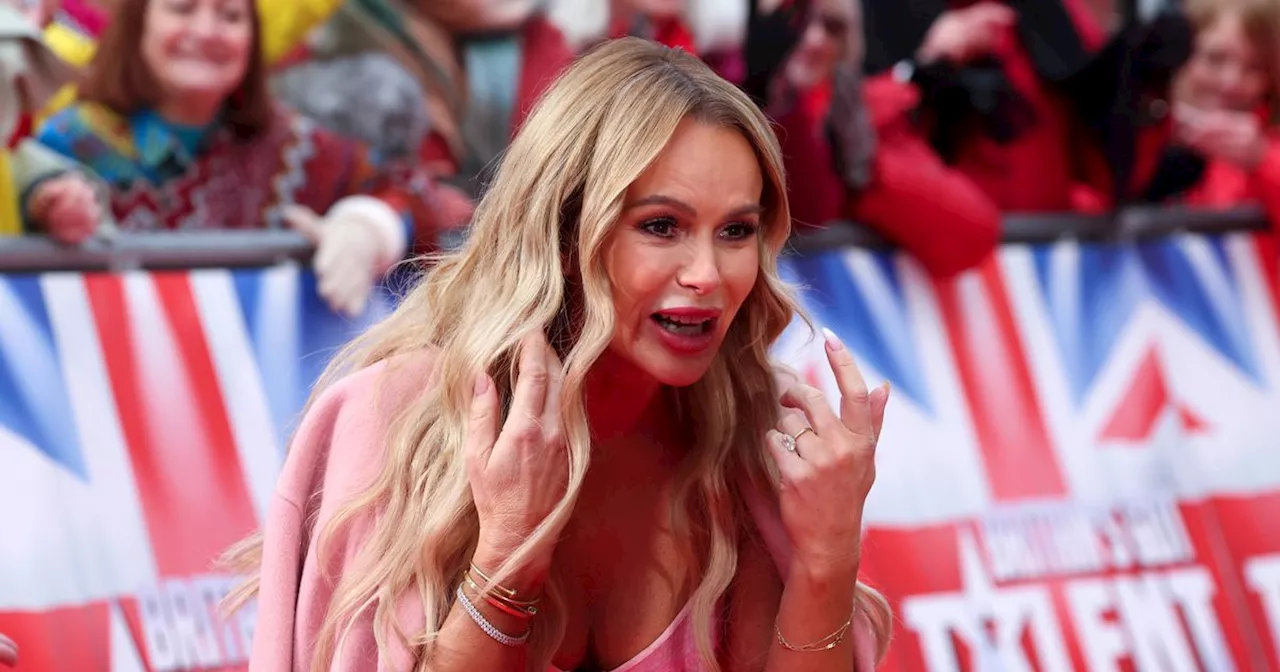 Amanda Holden Braves the Cold in Pink for Britain's Got Talent Photocall