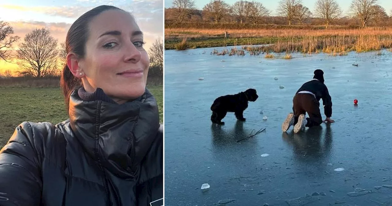 Kirsty Gallacher Slammed For 'Dangerous' Family Walk on Frozen Lake