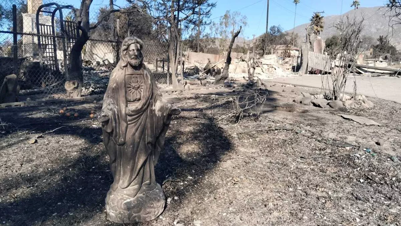 Esculturen Religiosas Resisten Incendios Destructores en Los Ángeles