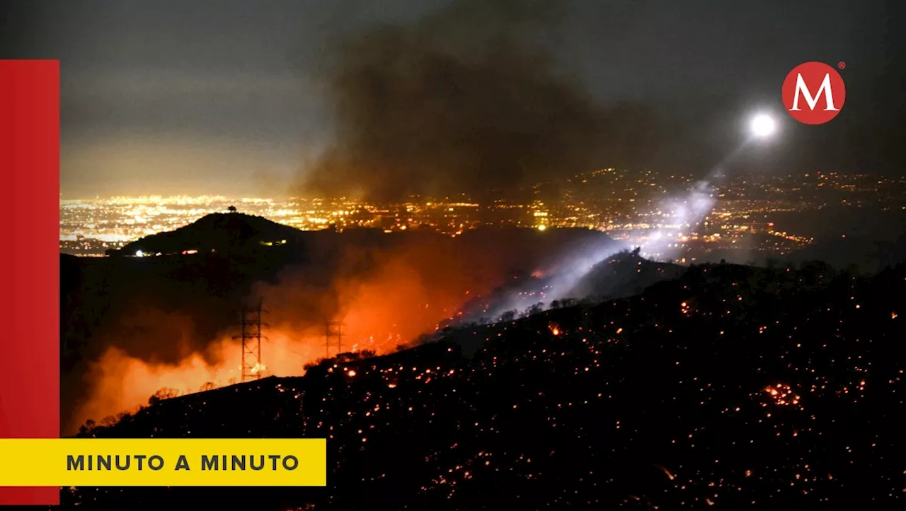 Incendios en Los Ángeles: Vientos de Santa Ana dificultan labores de extinción