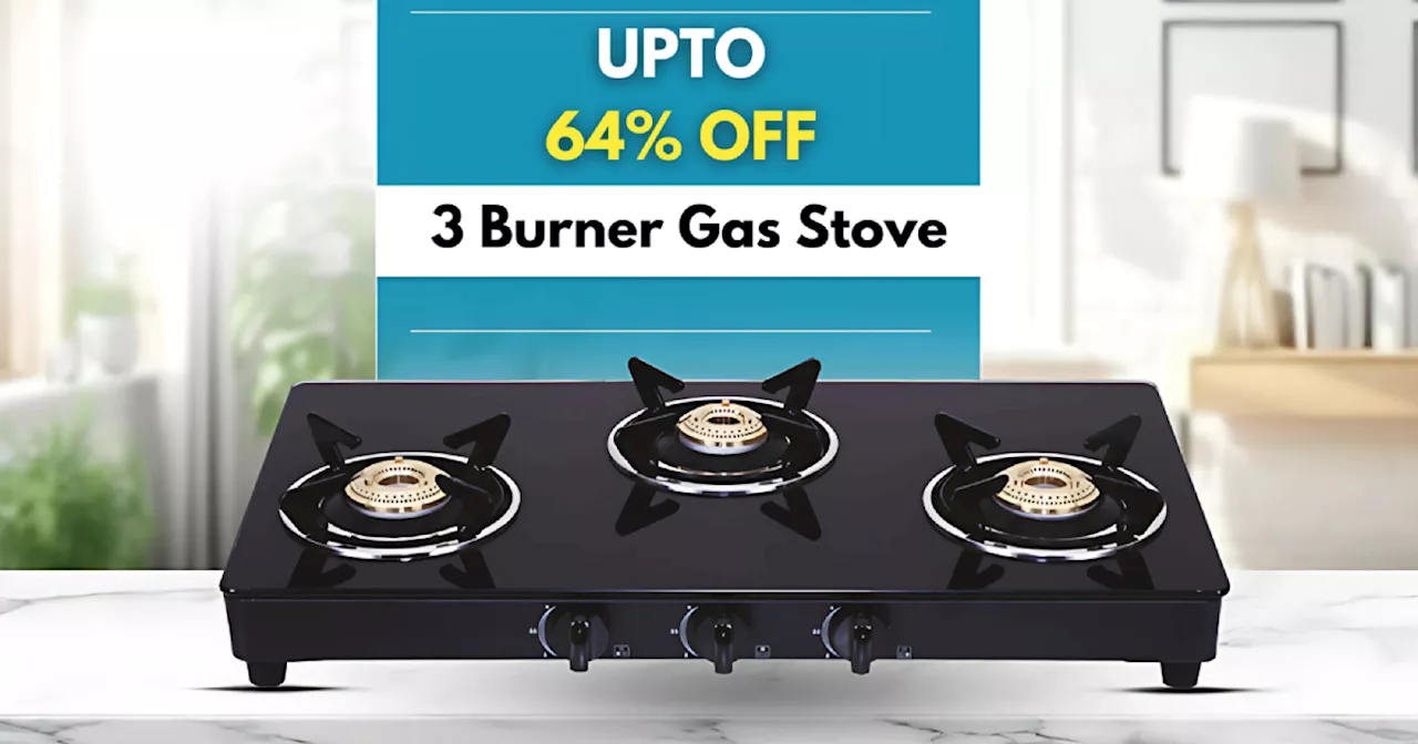 Amazon Great Republic Day Sale पर 64% तक की छूट पर मिल रहा है 3 Burner Gas Stove