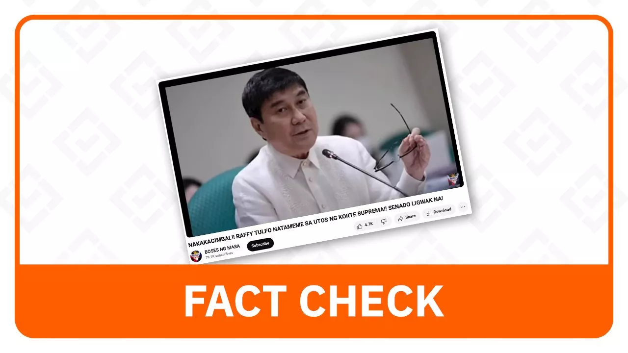 FACT CHECK: Raffy Tulfo not expelled from Senate