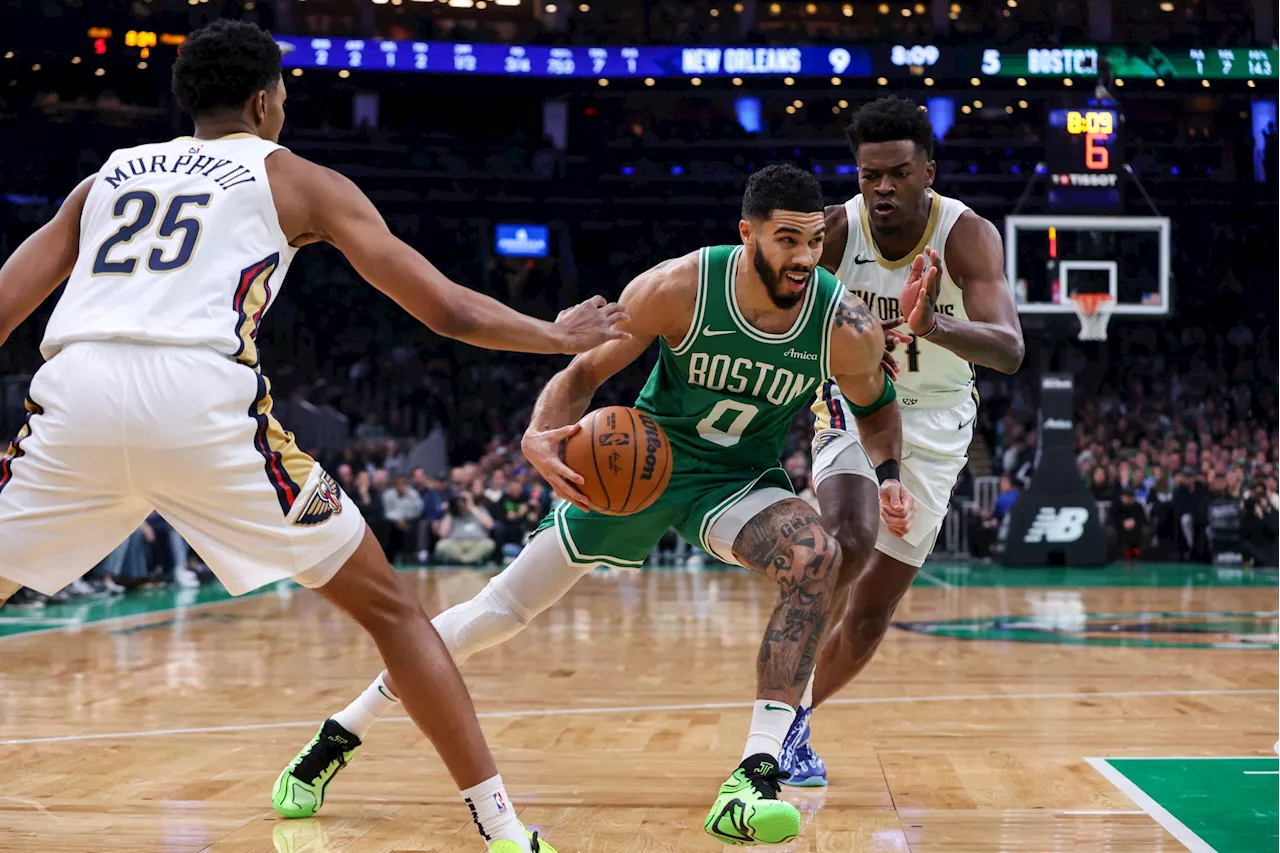 Near-upset: Defending champions Celtics survive by 1 over cellar-dwelling Pelicans