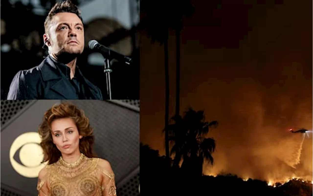 Incendio Los Angeles, le reazioni dei vip, da Tiziano Ferro a Miley Cyrus