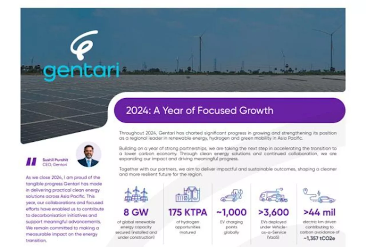 Gentari Marks Significant Progress in Asia Pacific's Clean Energy Transition