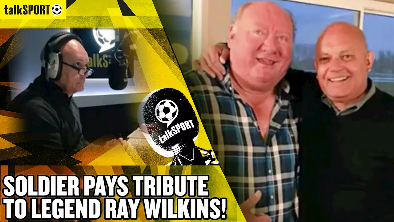 A former homeless soldier pays emotional tribute to football legend Ray Wilkins