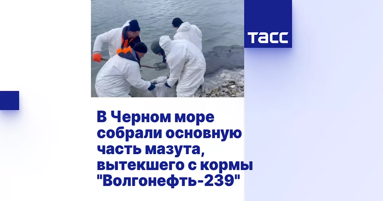 В Черном море собрали основную часть мазута, вытекшего с кормы 'Волгонефть-239'