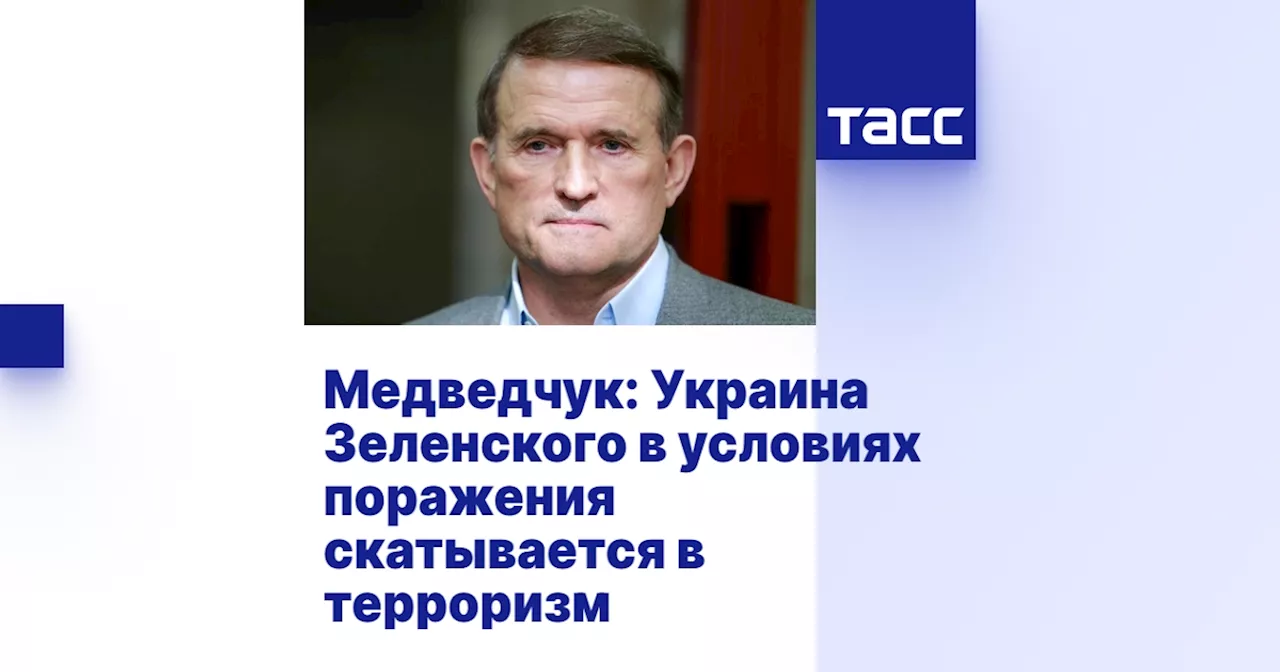 Медведчук: Украина Зеленского в условиях поражения скатывается в терроризм