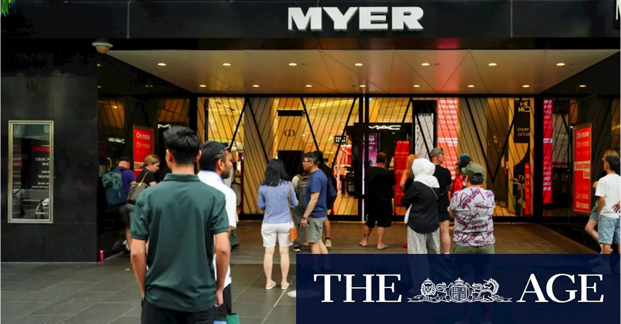 Myer Shares Plummet After Sales Dip in Holiday Period