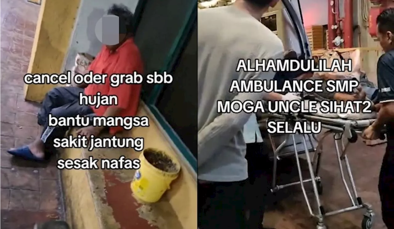 [Video] Rider Sanggup Batal ‘Order’ Pelanggan Demi Bantu Pakcik Terkena Serangan Jantung