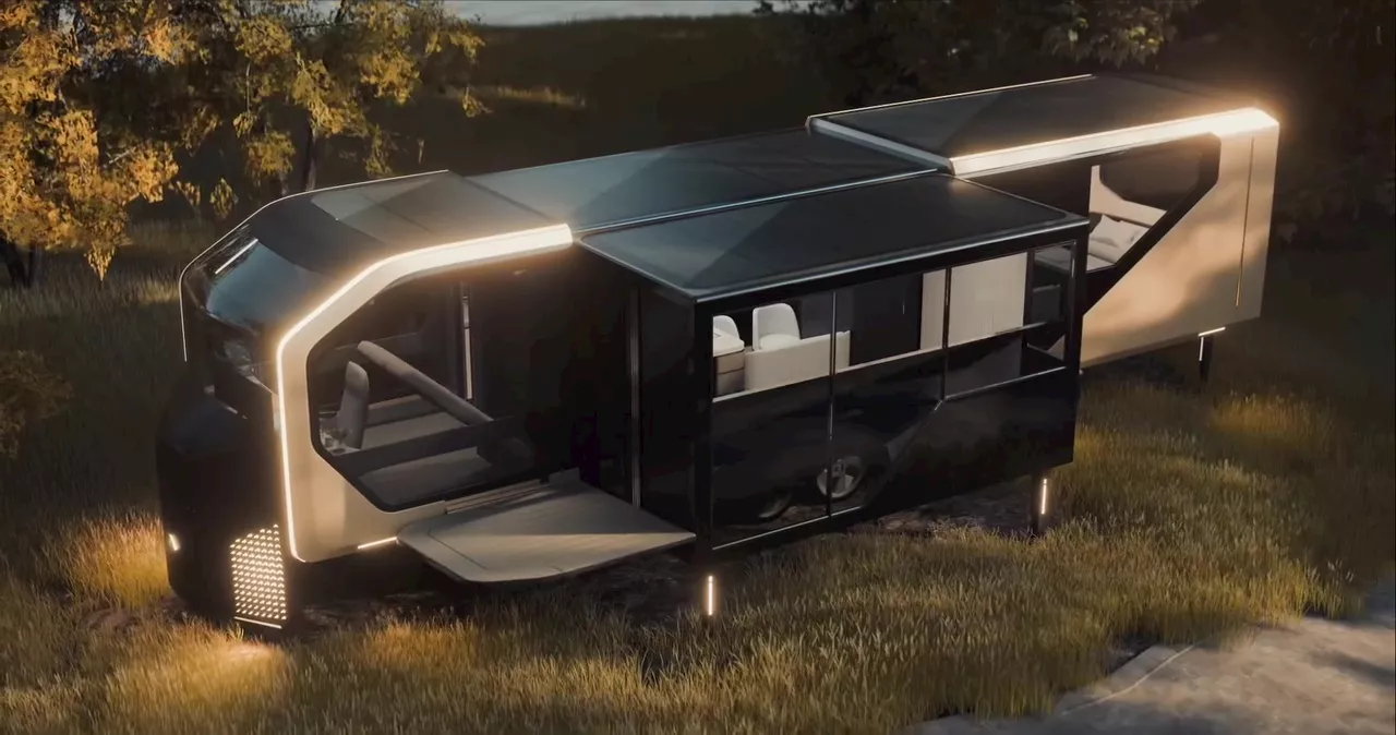 Legendary Italian car maker reveals futuristic caravan with ‘expandable body’ and self-driving tech...