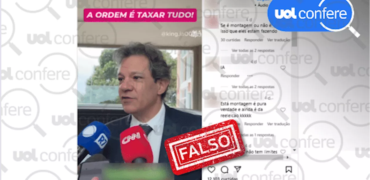 Vídeo falso acusa Haddad de querer taxar pets e grávidas