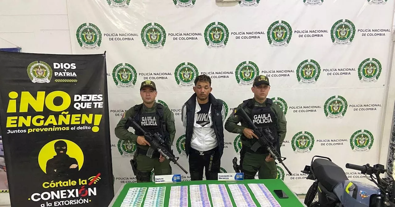 Capturan extorsionista que exigía $50 millones a comerciante de Bucaramanga