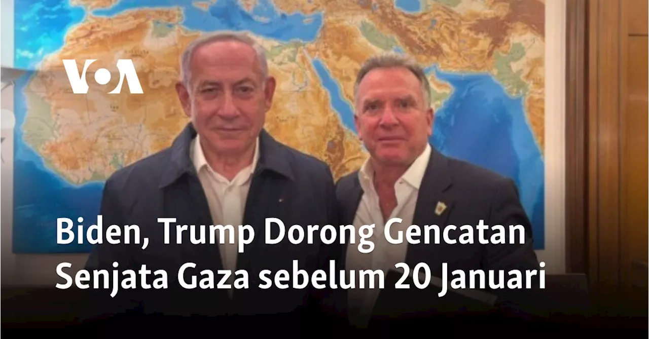 Biden, Trump Dorong Gencatan Senjata Gaza sebelum 20 Januari