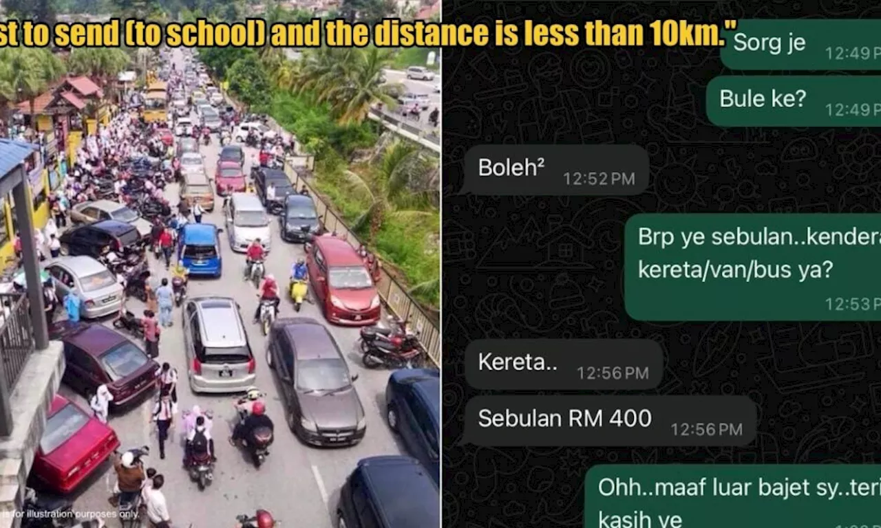 Malaysian Woman Questions RM400 Carpool Fee to School