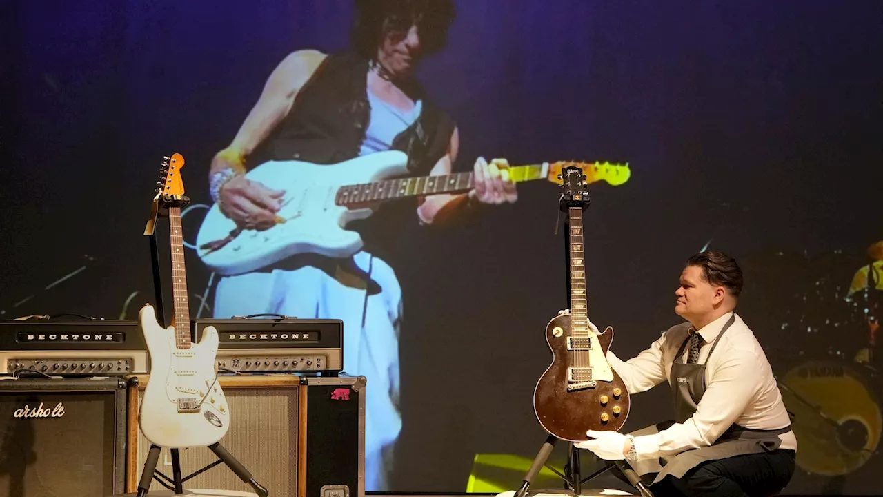 Rock icon Jeff Beck's guitars going on display in London before they are auctioned