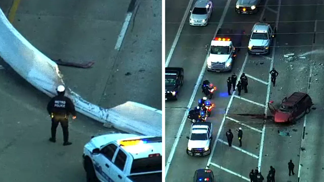 SUV Crashes Through Barrier on IH-69 HOV Ramp, Driver and Passenger Seriously Injured