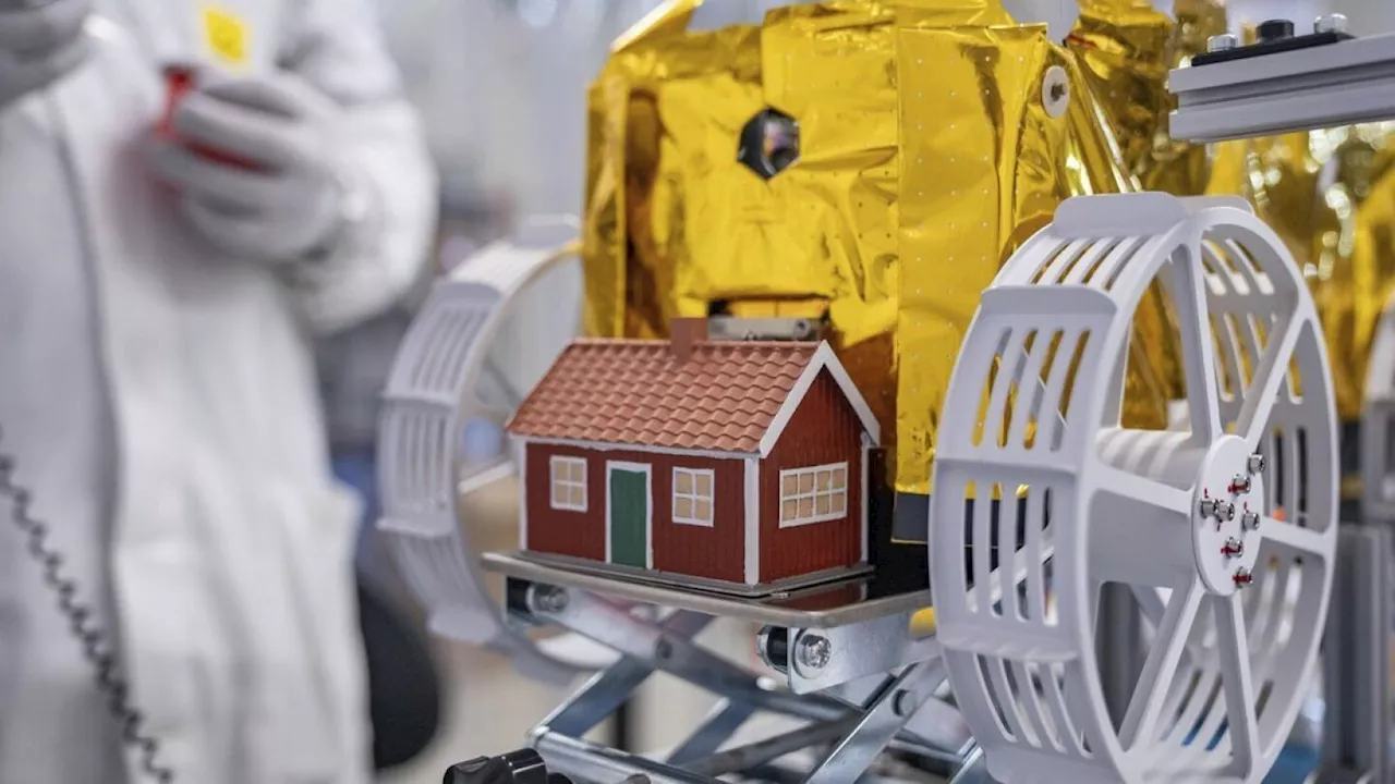 A Swedish artist's model house could soon find a permanent home on the moon