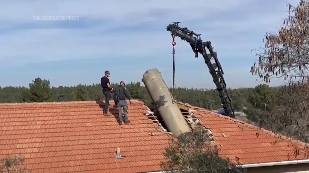 Houthi missile debris removed from roof of house in central Israel