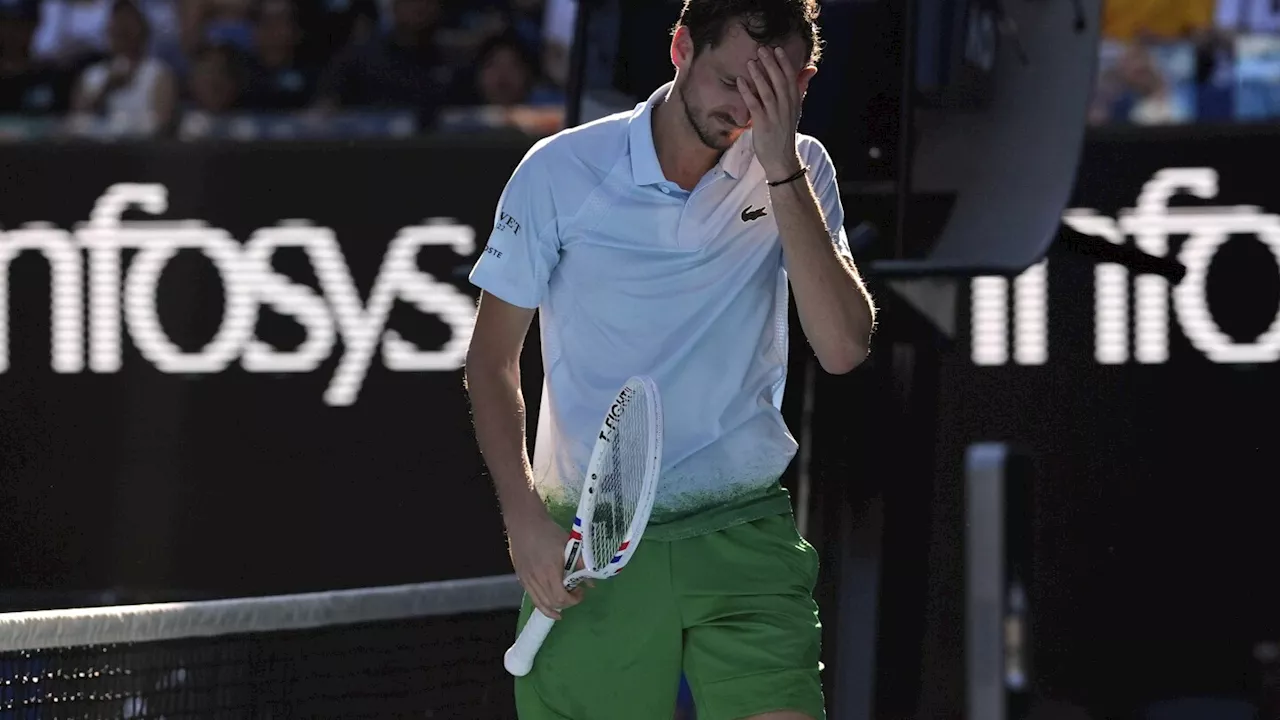 Medvedev Slams Camera After Losing Set at Australian Open