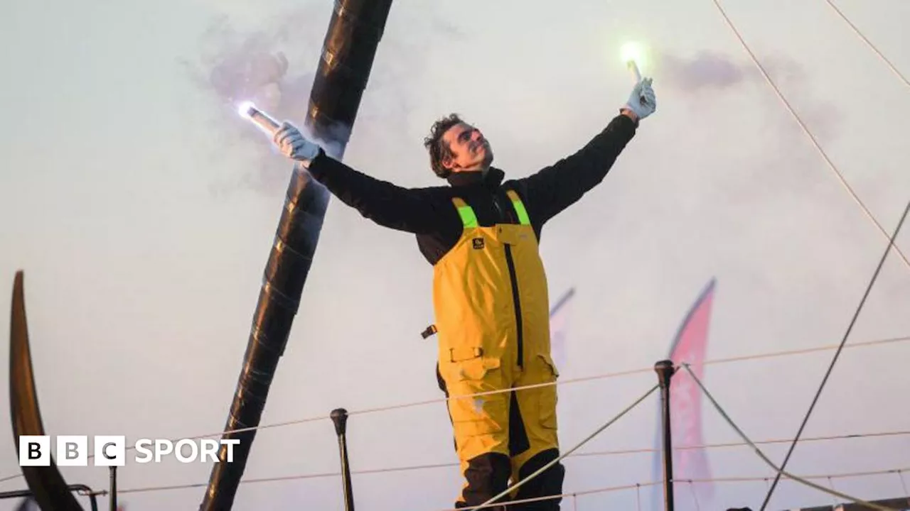 Vendee Globe: Charlie Dalin sets new record to win round-the-world race