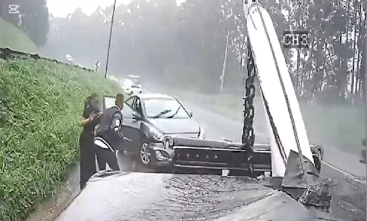 Watch: 2 people almost hit by out-of-control car in Pietermaritzburg