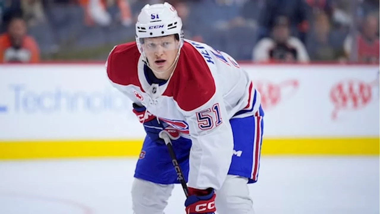 Montreal Canadiens Forward Emil Heineman Injured in Pedestrian Accident, Expected to Miss 3-4 Weeks