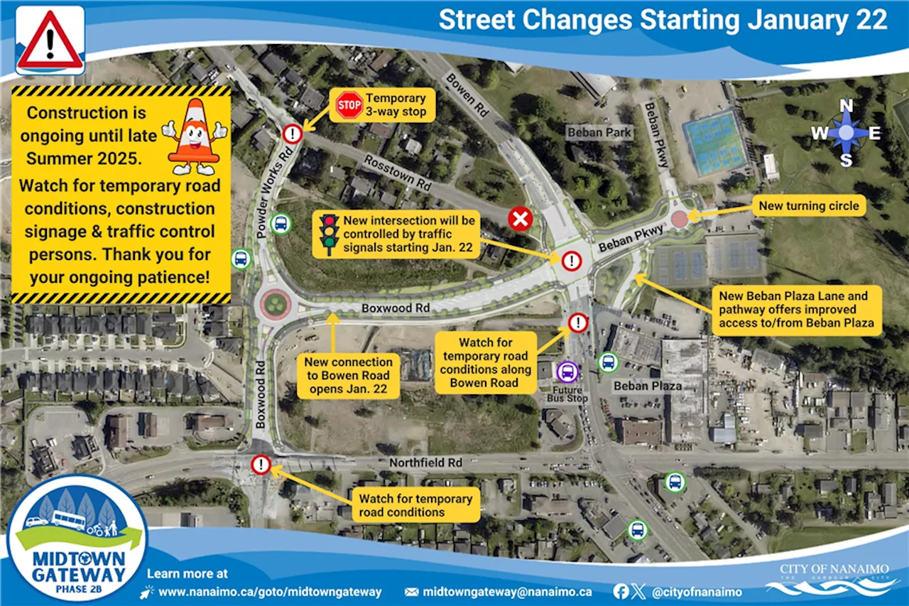 Nanaimo prepares to open new intersection at Bowen Road