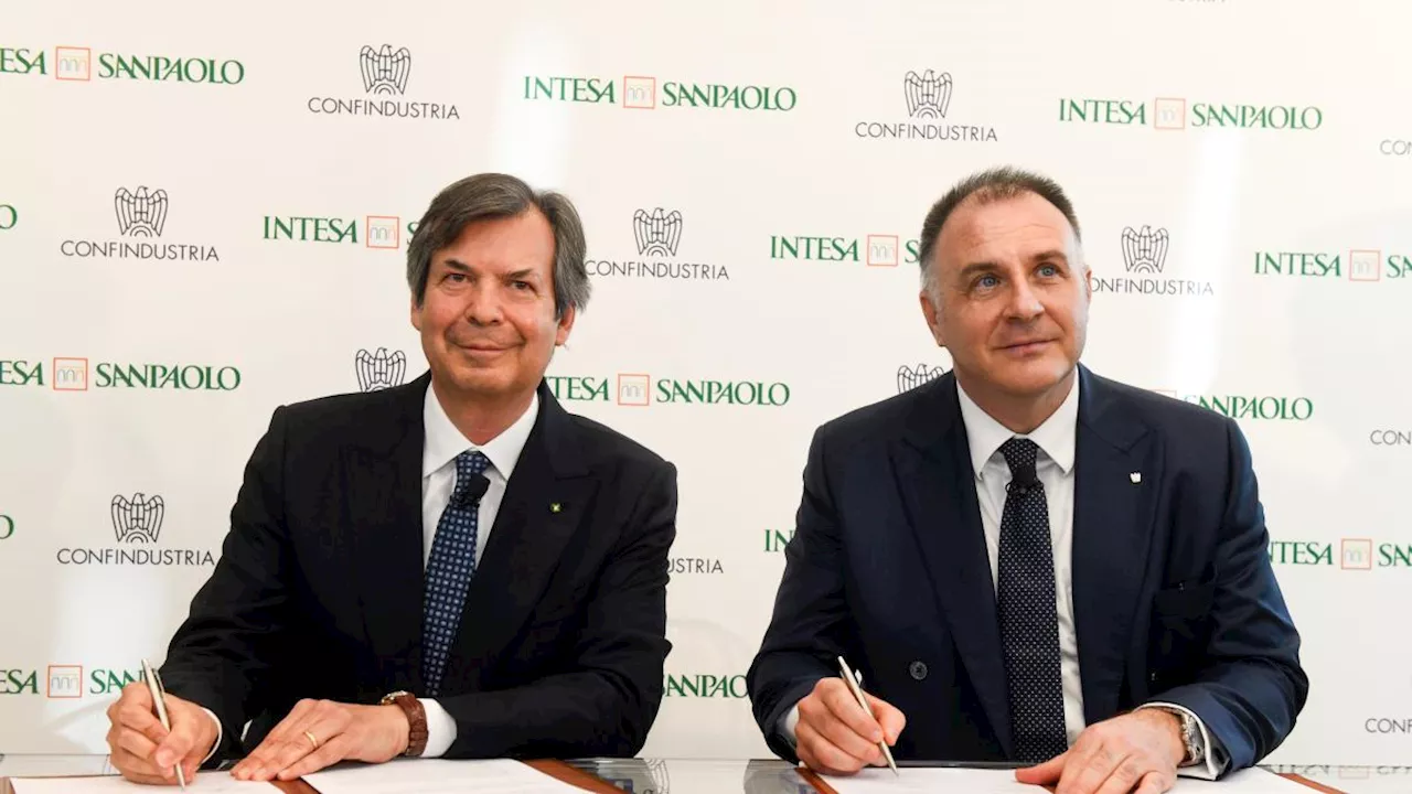 Intesa Sanpaolo, accordo con Confindustria: 200 miliardi per la crescita delle imprese