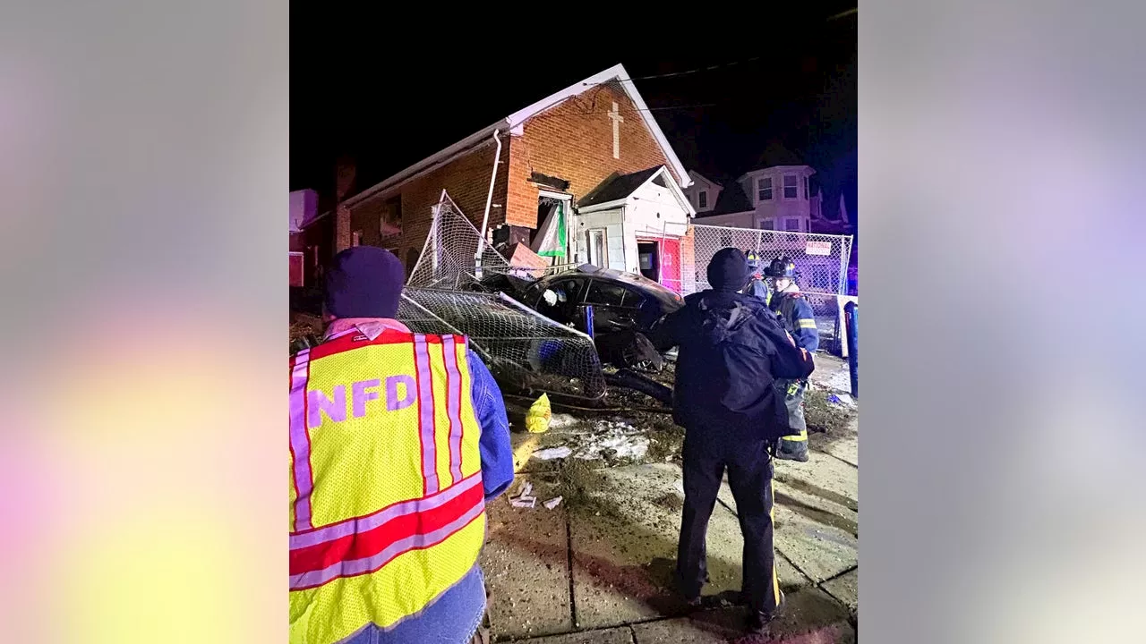 Stolen Car Crashes Into Newark Church During Police Chase