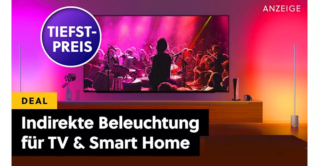 Hue und Ambilight auf Steroide: Diese smarte LED-Stehlampe zeigt zum besten Preis, wie indirektes Licht heute geht!