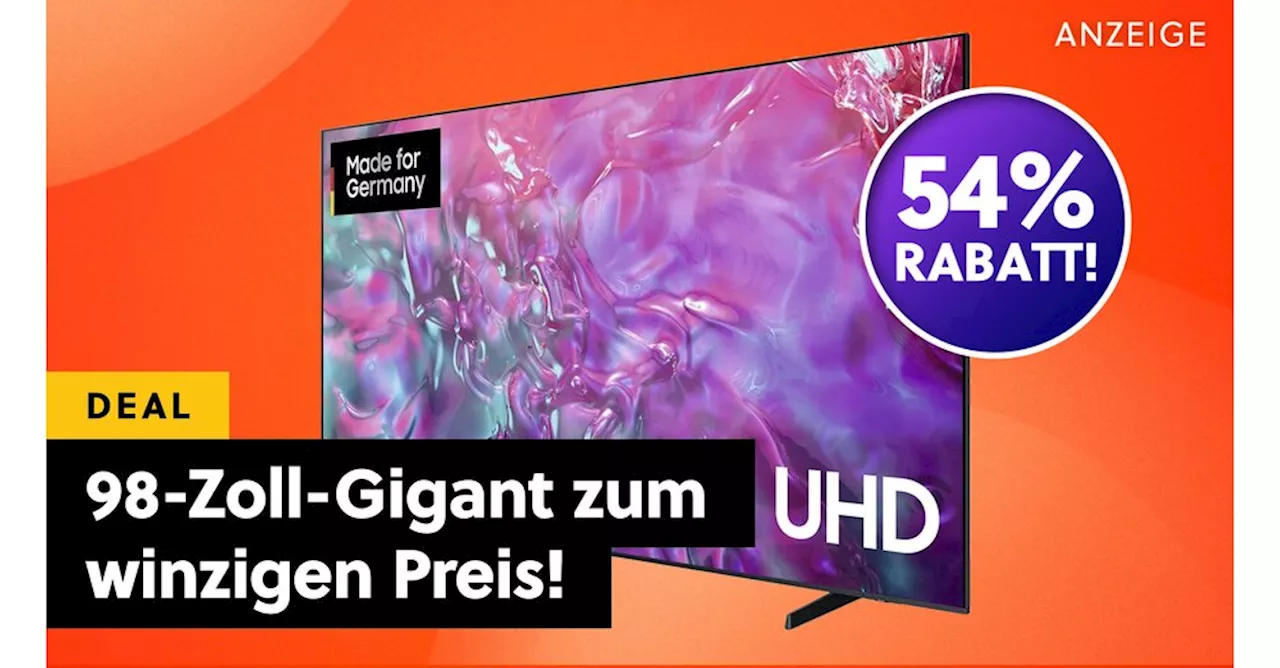 Samsung sorgt für leere Kinos: 98 Zoll (!) großer 4K-TV mit 120Hz, HDR und HDMI 2.1 so günstig, das ist doch irre!