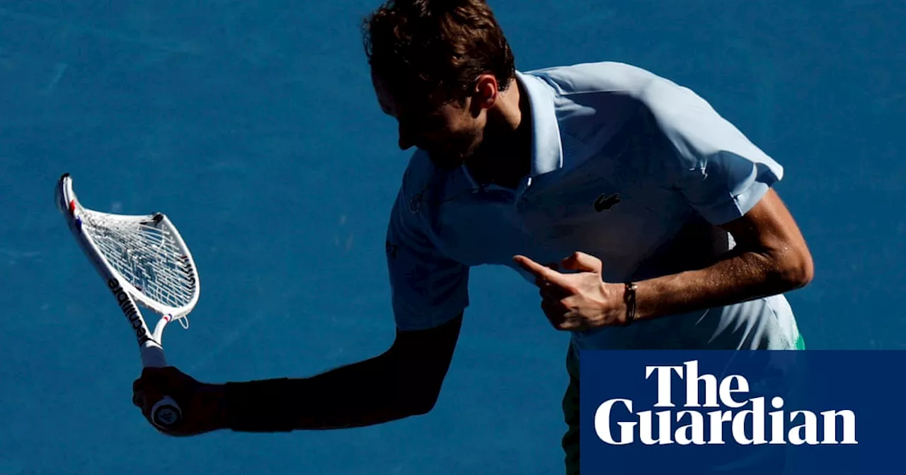 Daniil Medvedev smashes net camera in five-set Australian Open victory