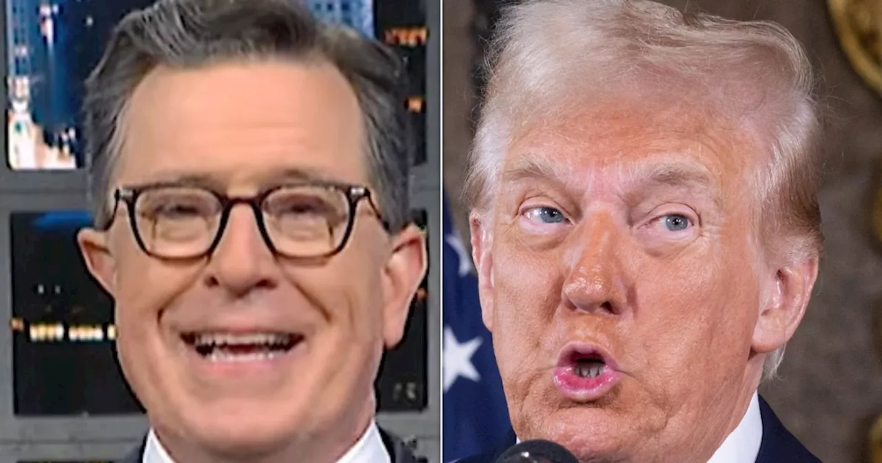 Stephen Colbert Gives 'Jerk' Trump An Awkward Reality Check On His Latest Obsession