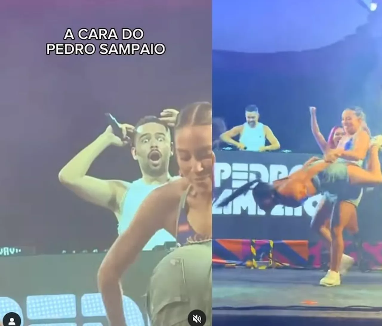 Eva e Renata do 'BBB 25' Deixam Pedro Sampaio Chocado com Dança em Show