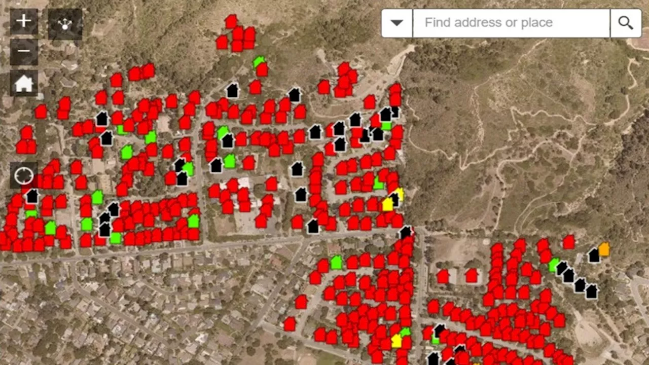 Maps Show Building Status in Palisades and Eaton Wildfire Zones