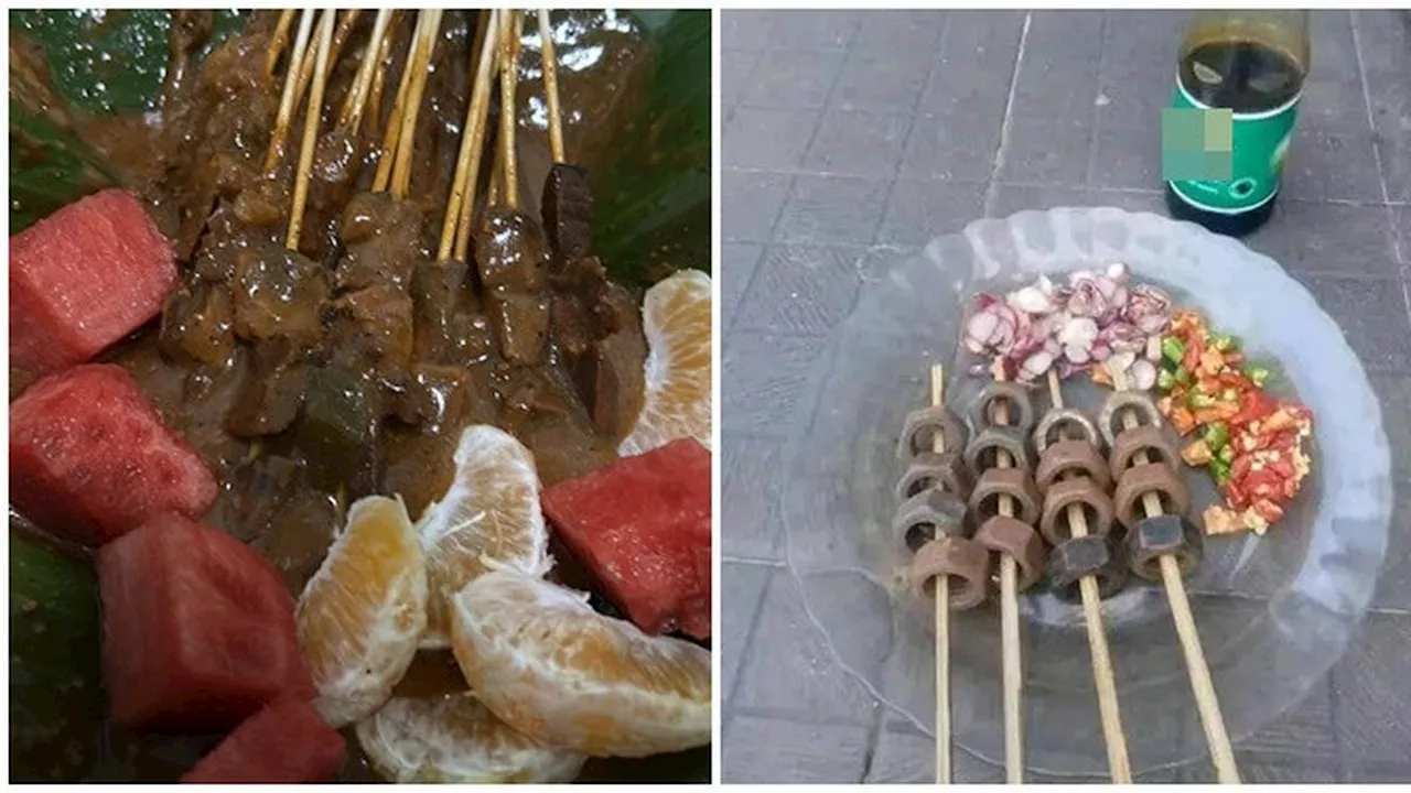 Sajian Sate Nyeleneh Ini Bikin Dahi Berkerut