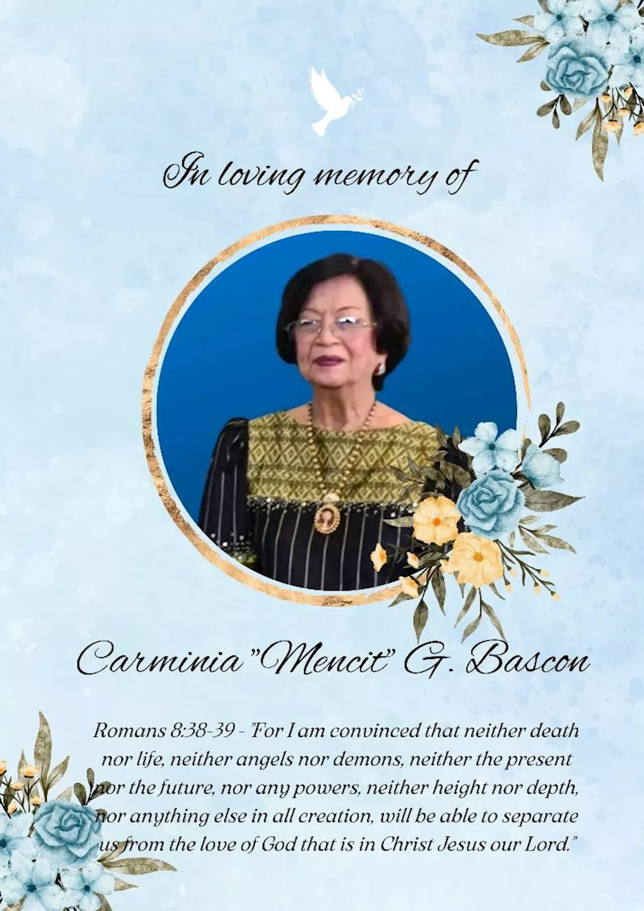 Former Himamaylan Mayor Carminia 'Mencit' Bascon Dies at 88