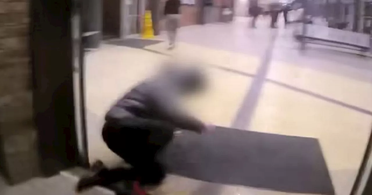 Horrifying moment screams heard as teenage boy seen 'with taser' at bus station