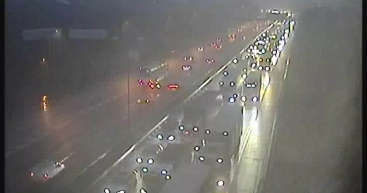 Long delays on M62 after traffic stopped following crash